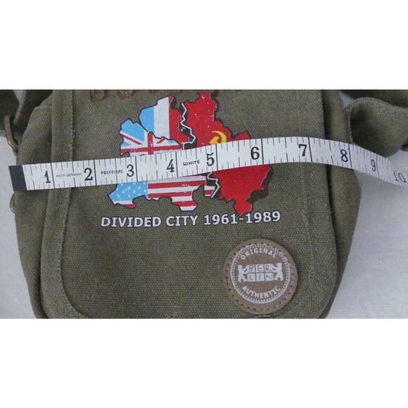 Berlin Divided City Canvas Crossbody Bag Purse Adjustable Strap UK Flag Germany - Picture 8 of 9